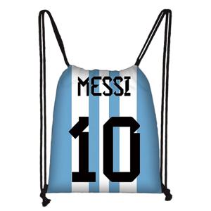축구 스타 MessiS 10 어린이 인쇄 Drawstring 쇼핑 가방 남성 여성 축구 스포츠 체육관 스토리지 요가 배낭