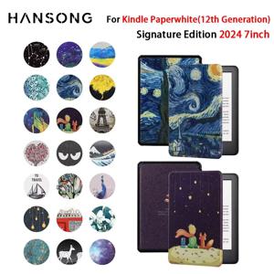 Kindle Paperwhite 12세대 케이스 2024 Signature Edition 7인치 가죽 케이스 6/7/10/11th 커버 보호 쉘 케이스