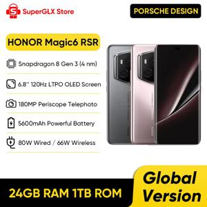 HONOR Magic6 RSR 포르쉐 디자인 5G 스마트폰 글로벌 버전, 6.8 인치 120Hz LTPO OLED 디스플레이, 최대 66W 무선 슈퍼차지 지원