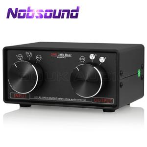 Nobsound 3-IN-3-OUT XLR 밸런스드/RCA 스테레오 컨버터 오디오 선택기 박스 가정용 앰프용 패시브 프리앰프
