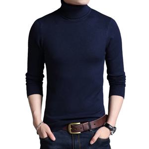 TFETTERS 2025 슬림 두꺼운 남성용 기본 코트 터틀넥 스웨터 남성 스웨터 블랙 스웨터 니트웨어 긴 소매 슬림 스웨터