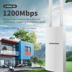 Comfast 야외 무선 AP 5 ghz WIFI 라우터 300/1200Mbps Poe 액세스 포인트 AP WIFI 브리지 리피터 안테나 기지국 핫스팟