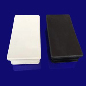 1/2/4/8pcs 50x100mm 직사각형 플라스틱 검정색 블랭킹 엔드 캡 튜브 파이프 삽입 플러그 마개 검정/흰색