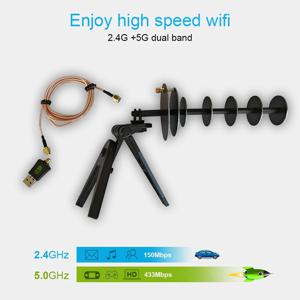 24dBi 2.4G 장거리 WIFI 신호 수신 전송 Yagi 지향성 안테나 커버리지 부스터 컴퓨터 6E 무선 네트워크 C