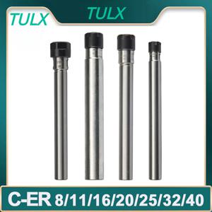 TULX 길이 도구 캐리어 연장 로드 C6 C8 C10 C12 C16 C20 C25 C32 ER11 ER16 ER20 ER25/32 ER 콜렛 척 홀더 CNC 밀링
