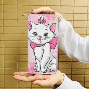 디즈니 마리 고양이 W7960 애니메이션 서류 가방 지갑 만화 지퍼 동전 가방 캐주얼 지갑 카드 보관 핸드백 남여 선물