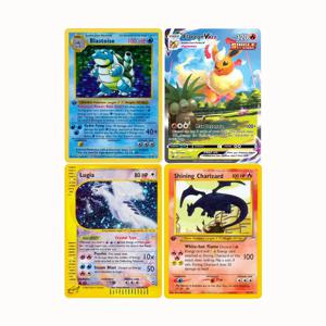 포켓몬 홀로그램 싱글 카드 Blastoise Lugia Charizard Ho-oh Machamp 호일 게임 컬렉션 카드 PTCG 프록시 카드 어린이 장난감