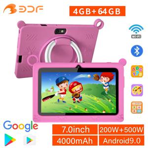 새로운 7 인치 WiFi 키즈 태블릿 만화 패턴 쿼드 코어 4GB RAM 64GB ROM 안드로이드 학습 교육 게임 태블릿 어린이 선물