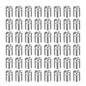 100 팩 사인 스탠드 오프 나사, 광고 나사, 스테인레스 스틸 벽 스탠드 오프 마운트, 유리 아크릴 네일 (1/2x1 인치)