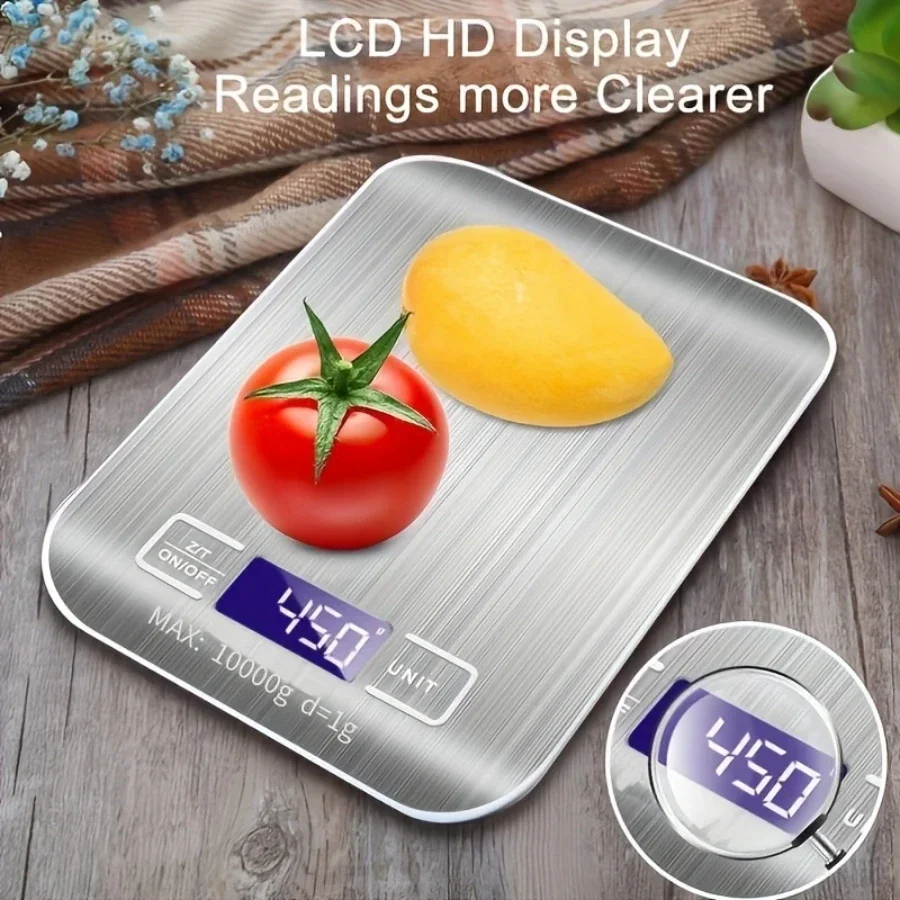10kg 1g 휴대용 주방 규모 전기 디지털 음식 커피 규모 LCD 디스플레이 측정 규모 가정용 무게 측정 도구