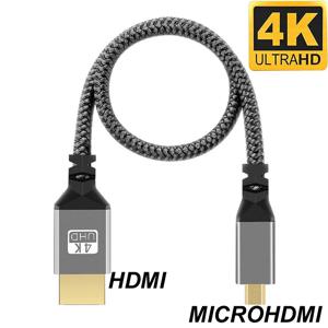 3M 5M/10M 나일론 브레이드 HD 4K@60HZ V1.4 TPU HD 1080P 호환 마이크로 MicroHDMI-HDMI 확장 남성-남성 케이블(태블릿 PC용)