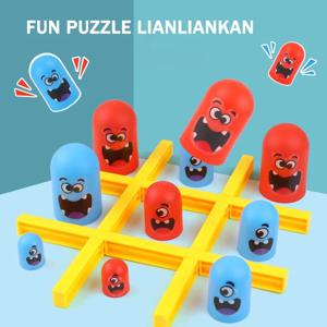 Tic Tac Toe 큰 먹는 작은 Gobble 보드 게임 부모-자녀 대화 형 교육 장난감 어린이를위한 크리스마스 선물 가족 게임
