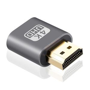 4K HDMI 가상 디스플레이 어댑터 DP DVI VGA 디스플레이 에뮬레이터 더미 플러그 헤드리스 고스트 디스플레이 에뮬레이터 비디오 카드 잠금 플레이트