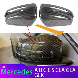 메르세데스 벤츠 A B C E S CLA GLA GLK 클래스 W176 W246 W204 W212 W221 C177 X204 X156 탄소 섬유 자동차 백미러 커버