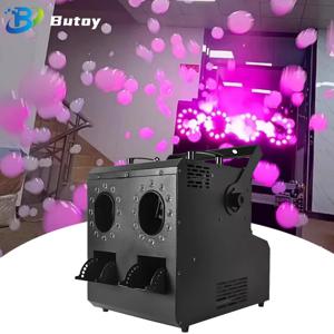 LED 연기 거품 기계 DMX 제어 DJ 디스코 안개 거품 기계, 웨딩 파티 댄스 할로윈 축제용, 1500W, 구멍 2 개