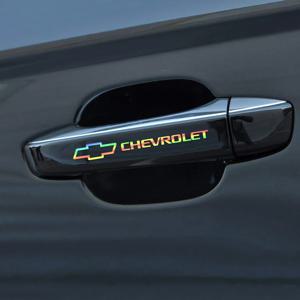 Chevrolet Colorado Cruze Spark Aveo Camaro Malibu 용 4pcs 반사 비닐 자동차 도어 핸들 미러 와이퍼 스티커 데칼 스타일링