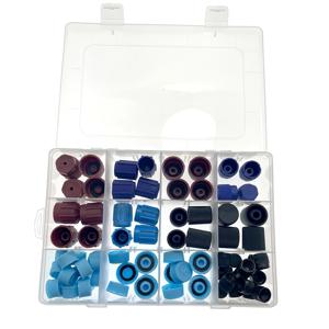 77 PCS 범용 자동차 자동 A/C R134a R12 하이 로우 사이드 AC 시스템 밸브 코어 더스트 캡 세트 에어 씰 교체 에어컨