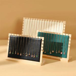 크리 에이 티브 단단한 나무 목걸이 프레임 패션 쥬얼리 디스플레이 프레임 펜던트 지원 쥬얼리 디스플레이 소품