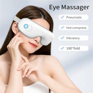 열 및 블루투스 음악이 포함된 접이식 눈 마사지기 눈 마스크 에어백 눈 케어 장치 눈의 피로를 위한 선물 안구 건조증 수면 개선