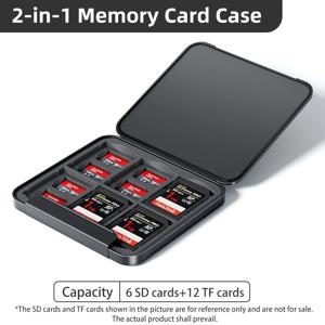 Llano 카드 케이스 홀더 SD/Micro SD TF 카드 보관함 보호 커버용 방수 및 충격 방지 메모리 카드 케이스