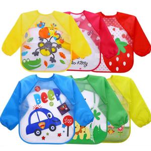 아기 Burp Cloths 방수 EVA 풀 슬리브 Bibs 천 어린이 앞치마 먹이 작업복 먹는 흉갑 Kid Baby Bavoir Clothing