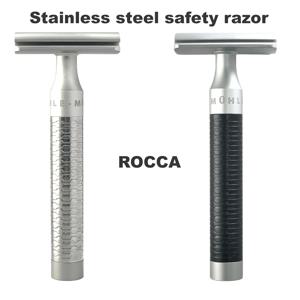 ROCCA 시리즈 양날 스테인레스 스틸 안전 면도기, 남성용 면도기, 여성용 제모 도구, 일상 사용에 적합, 이발사