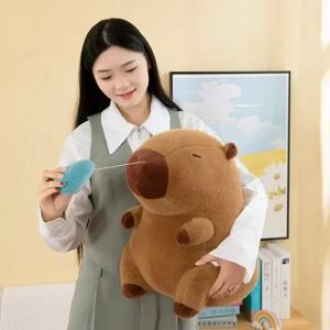 4pcs 큰 Snot 버블 Kapibala 스트레치 Snot Capybara Capybara 인형 귀여운 인형 봉제 인형 장난감 Ragdoll 생일 선물