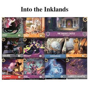 Lorcana 프록시 카드 Into the Inklands 키다 짐 호킨스 로빈 후드 우르술라 여왕의 성 럭키 다임 자파르 말레피센트 레귤러