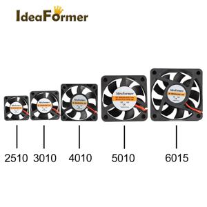 3D 프린터 냉각 팬 2510 3010 4010 5010 6015mm 2Pin Dupont 와이어 쿨러 30cm 와이어 DC 5V 12V 24V 여러 옵션.