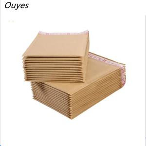 100pcs 크래프트 종이 버블 배송 봉투 비즈니스 배송 가방 메일러 버블 가방 패딩 봉투 포장 주머니