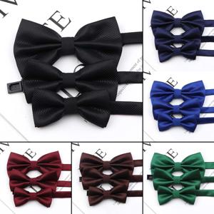 3 크기 부모-자식 Bowtie 세트 솔리드 컬러 러블리 키즈 애완 동물 가족 나비 핑크 샴페인 블루 와인 레드 귀여운 나비 넥타이 액세서리