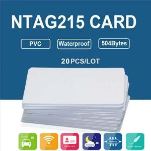 RISE-20Pcs NFC 카드 NTAG215 PVC 태그에 대 한 흰색 빈 Waterpoof 504 바이트 칩 스티커