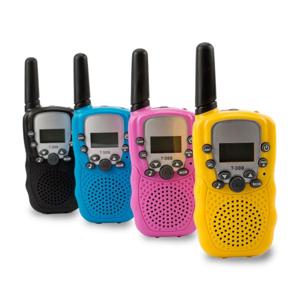 2Pcs Rt-388 어린이 워키 토키 0.5W LCD 디스플레이 휴대용 어린이 전자 라디오 음성 인터폰 야외 장난감 크리스마스 선물