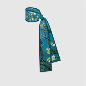 반 고흐 유화 스카프 새로운 스카프 여성 가방 머리 스키니 실크 스카프 디자인 Foulard Neckerchief 머리띠 여성용