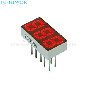 10pcs 0.25 인치 10 핀 2531AS 2531BS 3 자리 비트 7 세그먼트 빨간색 LED 디지털 디스플레이 Digitron 일반 양극 음극 C-C C-A
