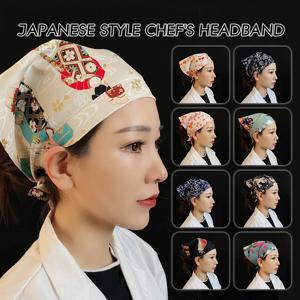 일본 요리사 모자 주방 레스토랑 웨이터 스시 모자 요리 요리 머리 스카프 음식 서비스 작업복 모자 해적 모자