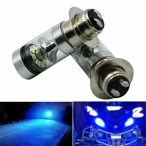 2Pcs 슈퍼 블루 화이트 LED 헤드 라이트 전구 업그레이드 램프 Yamaha GRIZZLY 660 400 YFZ450 RAPTOR 350 700 RHINO H6 100W ATV UTV