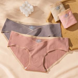 심리스 로우 웨이스트 뱃살 임산부 팬티, 임산부용 시원한 통기성 속옷, 3XL 4XL 임신 브리프, 여름