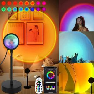 스마트 일몰 램프 Tuya LED 야간 조명 USB RGB 스마트 라이프 APP 원격 프로젝션 룸 장식 사진 축제 출생