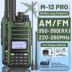 BaoFeng M-13 Pro 워키 토키 무선 복사 주파수 유형-C 충전기 장거리 에어 밴드 고전력 UV13 K5Ham 양방향 라디오