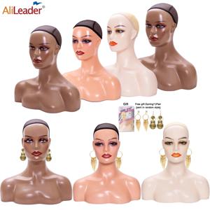 어깨와 여성 마네킹 머리 Manikin 머리 흉상 가발 머리 스탠드 가발 디스플레이 목걸이 무료 귀걸이, 가발 모자