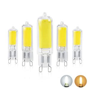 1/5/10pcs G9 LED 전구 7W 9W 10W 220V LED 유리 전구 COB 360 빔 각도 할로겐 샹들리에 조명 교체 고휘도