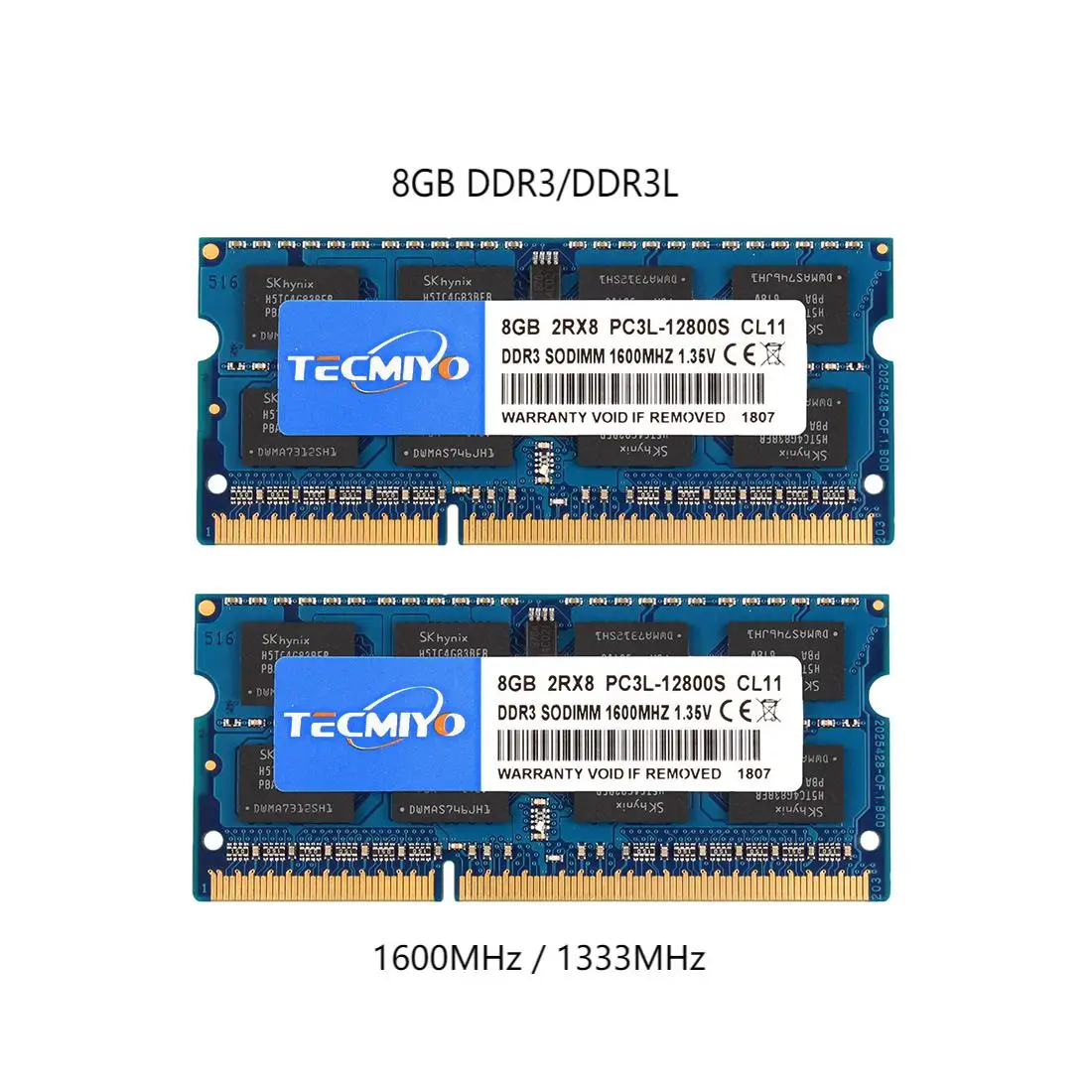 Walram 내장 노트북 메모리 RAM DDR3, 1600MHz, DDR3L, 8GB, 4GB, 1333Mhz, 1.35V, 1.5V, 240pin, Sodimm, 노트북용 1600