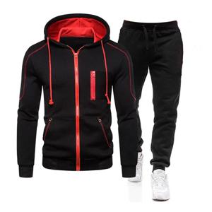 2024 남자 세트 착용 남자 패션 가을 겨울 더블 지퍼 자켓/까마귀 바지 따뜻한 Tracksuit Sportwear 조깅 슈트 M-3XL