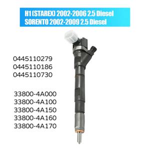 새로운 0445110279 0445110186 0445110092   현대 H1(STAREX)/KIA SORENTO 2.5 CRDi용 디젤 연료 인젝터 33800 4A100