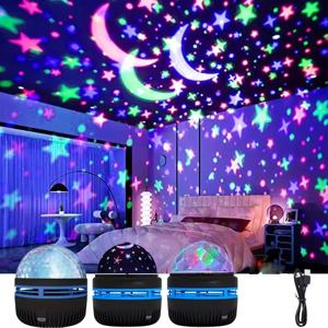 LED 갤럭시 프로젝터 라이트 다채로운 갤럭시 스카이 프로젝터 침실 밤 빛 어린이 방 장식 크리스마스 파티 장식