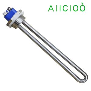 침수 온수기 수중 가열 요소, 1 인치 NPT 스레드 관형 히터, 150W, 300W, 600W, SUS304, 12V, 24V DC