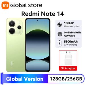 【월드 프리미어】글로벌 버전 Xiaomi Redmi Note 14 MediaTek Helio G99-Ultra 108MP AI 카메라 5500mAh 6.67인치 120Hz AMOLED 디스플레이