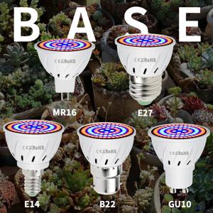 Phyto Led B22 수경 성장 빛 E27 Led 성장 전구 MR16 전체 스펙트럼 220V UV 램프 식물 E14 꽃 모종 Fitolamp GU10