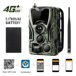 APP 트레일 카메라 Clould 서비스 4G 사냥 카메라 HC801PRO-LI 5000Mah 충전기 배터리 30MP 4K 야간 투시경 사진 트랩